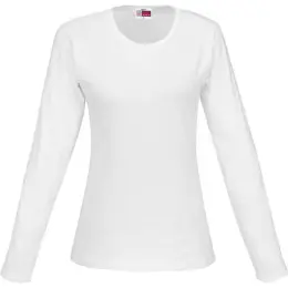Ladies Long Sleeve Portland T-Shirt White